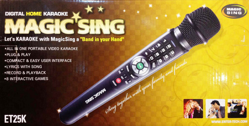 Newest English Edition Enter Tech Magic Sing ET25K All-in-One Digital Portable Karaoke Mic